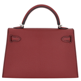 Hermès Kelly II Sellier Mini HSS Rouge H Chèvre Leather Palladium Hardware