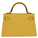 Hermès Kelly II Sellier Mini Jaune Mango Epsom Palladium Hardware
