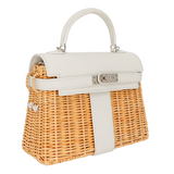 Hermès Kelly Mini Picnic White Swift Leather Palladium Hardware
