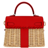 Hermès Kelly Mini Picnic Rouge de Coeur Swift Leather Palladium Hardware