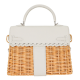 Hermès Kelly Mini Picnic White Swift Leather Palladium Hardware