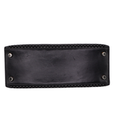 Hermès 25cm Kelly Sellier Crinoline Black Toile/Box Calf Leather Palladium Hardware