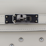 Hermès Kelly II Sellier Mini Cloute Nata Box Calf Studded Leather Palladium Hardware