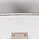 Hermès 25cm Birkin HSS White/Black Clemence Leather Brushed Palladium Hardware