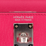 Hermès Kelly II Sellier Mini Rose Shocking Chevre Leather Palladium Hardware