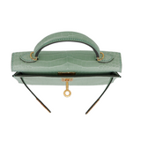 Hermès Kelly II Sellier Mini Vert D'eau Matte Porosus Crocodile Gold Hardware