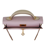 Hermès Mini Kelly II HSS Mauve Pale/Craie Epsom Gold Hardware