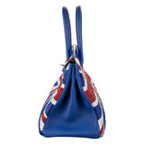 Herm�s 30cm Birkin Customized Union Jack Swarovski Crystal Palladium Hardware