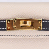 Herm�s Kelly Mini II HSS Nata/Black Epsom Leather GHW