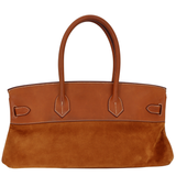 Hermès 42cm Birkin Shoulder JPG Doblis Fauve Suede/Barenia Leather Palladium Hardware