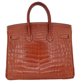 Hermès 25cm Birkin Fauve Matte Niloticus Crocodile Palladium Hardware