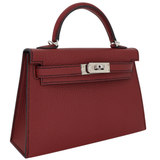 Hermès Kelly II Sellier Mini HSS Rouge H Chèvre Leather Palladium Hardware