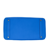 Hermès 40cm Birkin Bleu Hydra Clemence Leather Gold Hardware