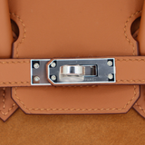 Hermès 25cm Birkin Grizzly Gold Suede/Swift Leather Palladium Hardware