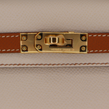 Hermès Kelly II Sellier Mini HSS Craie/Gold Epsom Leather Permabrass Hardware