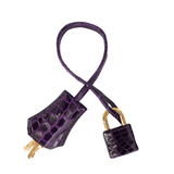Hermès 30cm Birkin Amethyst Shiny Niloticus Crocodile Gold Hardware