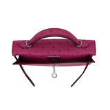 Hermès Kelly II Sellier Mini Rose Poupre Ostrich Palladium Hardware