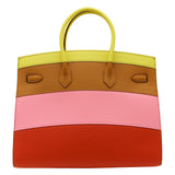 Hermès 35cm Birkin Sellier Rainbow Sunrise Epsom Leather Palladium Hardware