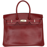 Hermès 35cm Birkin Rouge H Box Calf Leather Gold Hardware