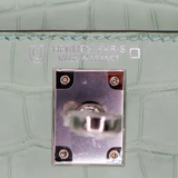 Hermès Kelly II Sellier Mini HSS Vert D'eau Matte Alligator Palladium Hardware