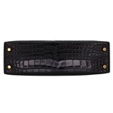 Hermès Kelly II Sellier Mini Black Matte Alligator Gold Hardware