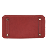 Hermès 25cm Birkin Rouge H Ostrich Gold Hardware