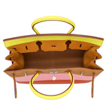 Hermès 35cm Birkin Sellier Rainbow Sunrise Epsom Leather Palladium Hardware