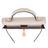 Hermès Kelly II Sellier Mini HSS Nata/Bordeaux Chèvre Leather Gold Hardware