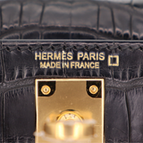 Hermès Kelly II Sellier Mini Black Matte Alligator Gold Hardware
