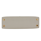 Hermès Kelly II Sellier Mini Mushroom Chèvre Leather Gold Hardware