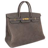 Hermès 40cm Birkin Elephant Hide Gold Hardware