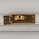 Hermès Kelly II Sellier Mini Mushroom Chèvre Leather Gold Hardware