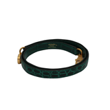 Hermès 28cm Kelly Sellier HSS Emerald Shiny Porosus Crocodile Brushed Gold Hardware