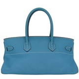 Hermès 42cm Birkin Shoulder JPG Bleu Jean Clemence Leather Palladium Hardware