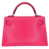 Hermès Kelly II Sellier Mini Rose Shocking Chevre Leather Palladium Hardware