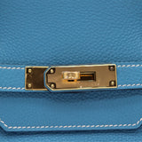 Hermès 40cm Birkin Bleu Jean Togo Leather Gold Hardware