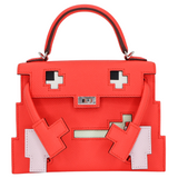 Hermès Kelly Doll Picto Rose Mexico Epsom Leather Palladium Hardware