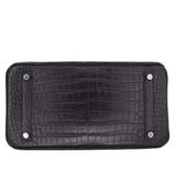 Hermès 30cm Birkin Black Matte Porosus Crocodile Palladium Hardware