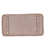 Hermès 30cm Birkin Pink Dalmatian Buffalo Leather Palladium Hardware