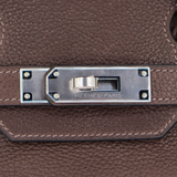 Hermès 30cm Birkin Ebene Barenia Faubourg Leather Palladium Hardware