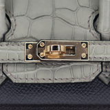 Hermès 20cm Birkin Sellier Faubourg House Rainy Day Jour de Pluie Permabrass Hardware