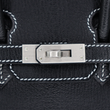 Hermès 25cm Birkin HSS Black Chèvre Leather with Brushed Palladium Hardware
