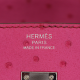 Hermès 25cm Birkin Fuchsia Ostrich Palladium Hardware