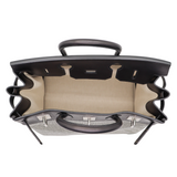 Hermès 40cm HAC Black Toile/Swift Leather Palladium Hardware