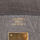 Hermès 40cm Birkin Elephant Hide Gold Hardware