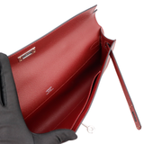 Hermès Kelly Cut Rouge H Epsom Leather Palladium Hardware