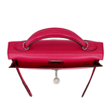 Hermès Kelly II Sellier Mini Rose Shocking Chevre Leather Palladium Hardware