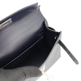 Hermès Kelly II Sellier Mini HSS Black Chèvre Leather Palladium Hardware