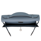 Hermès Kelly Pochette Bleu Lin Swift Leather Palladium Hardware