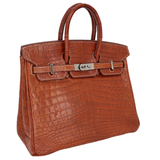 Hermès 25cm Birkin Fauve Matte Niloticus Crocodile Palladium Hardware